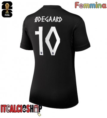 Norvegia Martin Odegaard #10 Seconda Maglia Femmina Mondiali 2026 Manica Corta